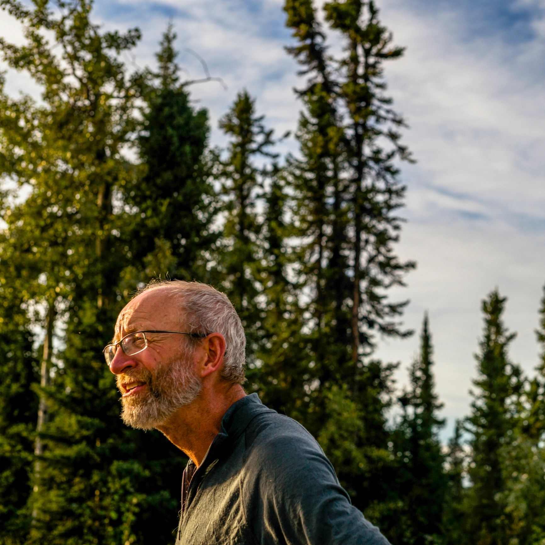 Portrait of an outdoor enthusiast in a forest