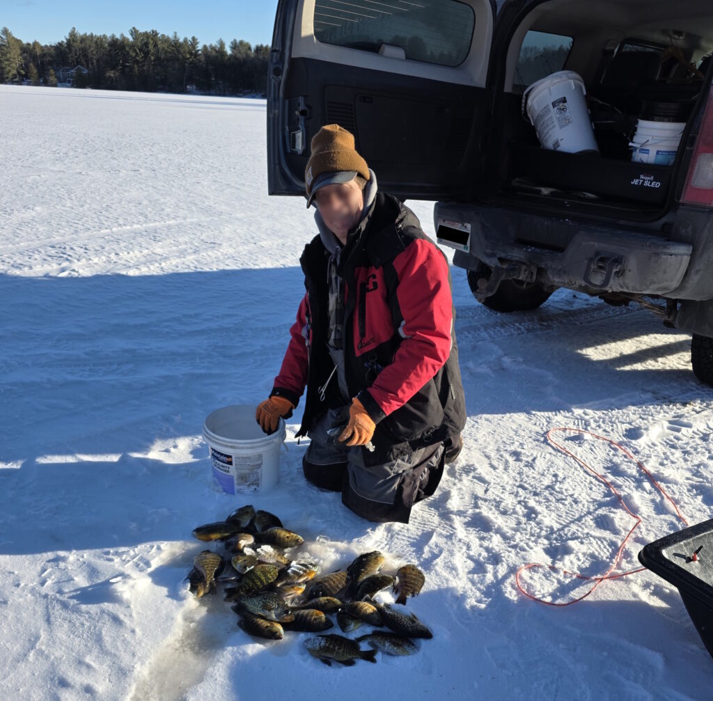 Ice fishing central Wisconsin
